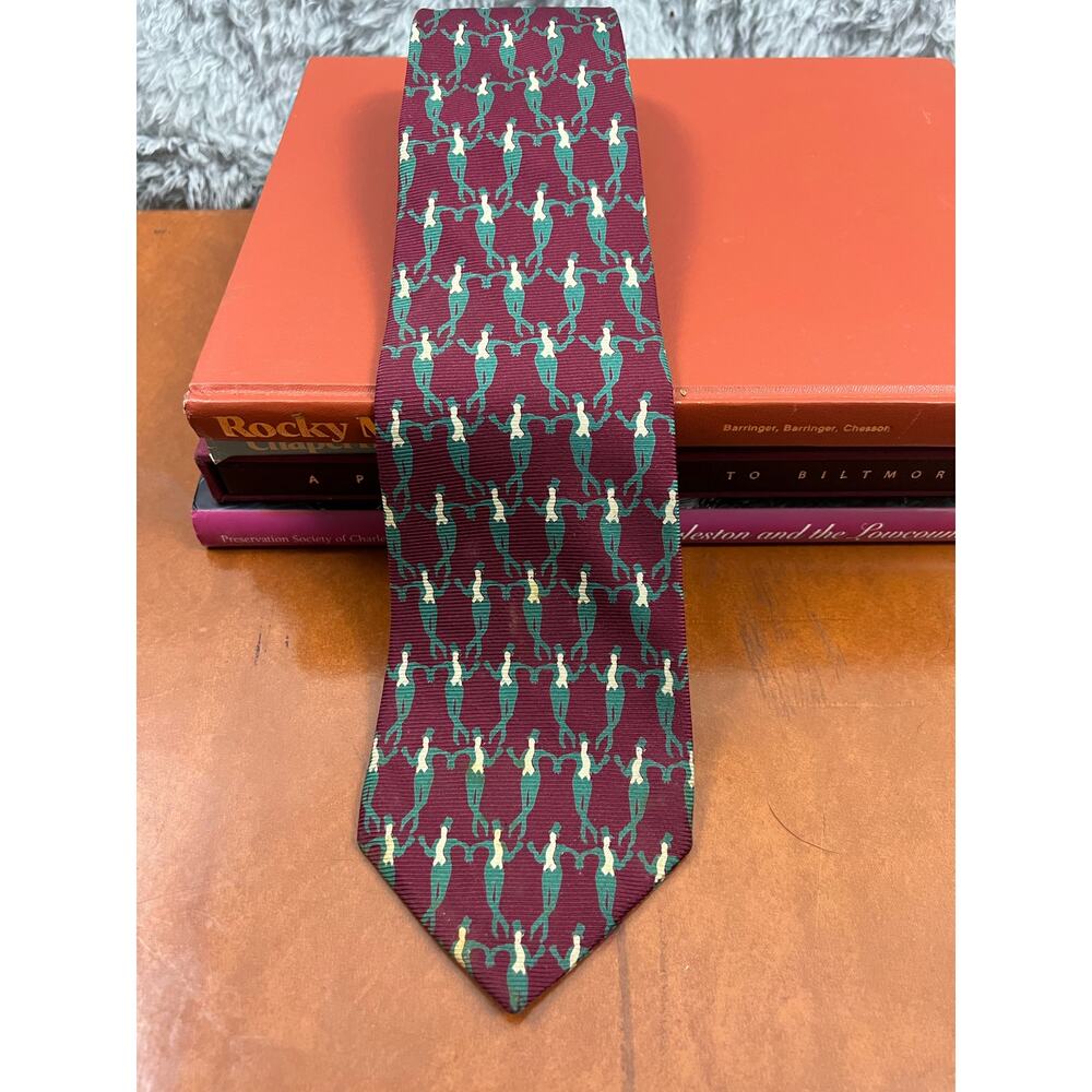 Paul Fredrick Silk Tie Stylized Dancers Figural Theatrical Pattern